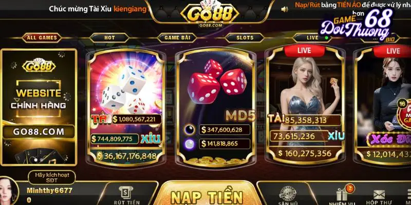 Go88 - Kho game bài phong phú và đầy màu sắc