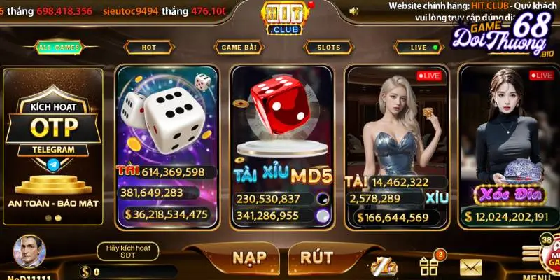 Hitclub - Cổng game đổi thưởng với nhiều ưu đãi hấp dẫn