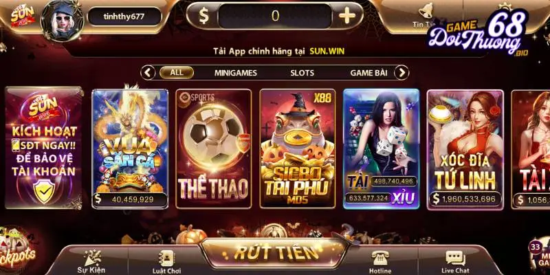 Sunwin - Game bài đổi thưởng uy tín với giao diện hiện đại